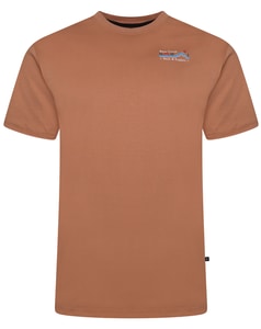 KAM Bear Creek T-Shirt With Reverse Print Biscuit